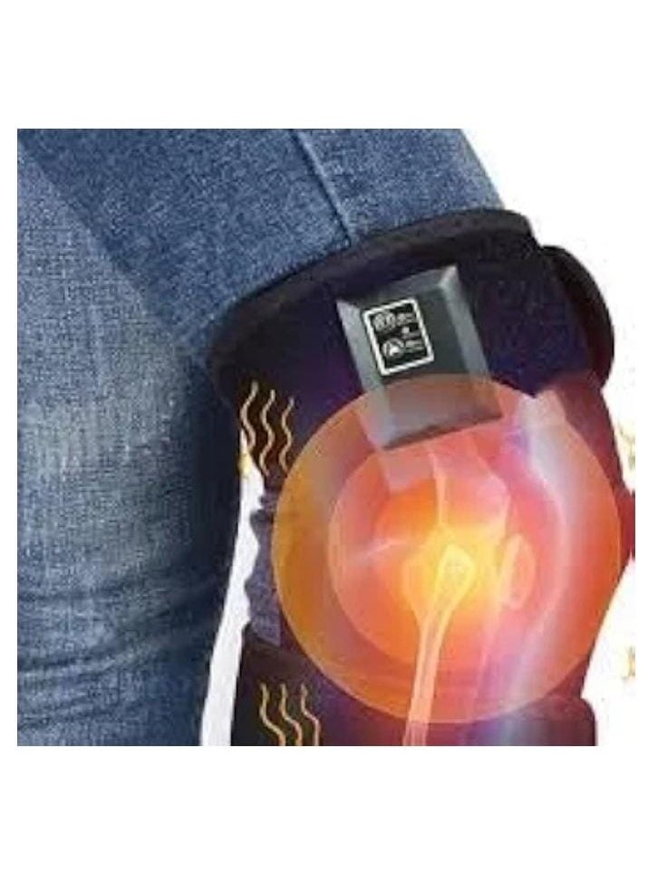 جهاز تدليك الركبة اللاسلكي بتقنية الحرارة والاهتزاز - دعامة ركبة كهربائية مدفأة ومسند للمفاصل - وسادة تدفئة علاجية للركبة لتخفيف الآلام وتعزيز التعافي - Image 4